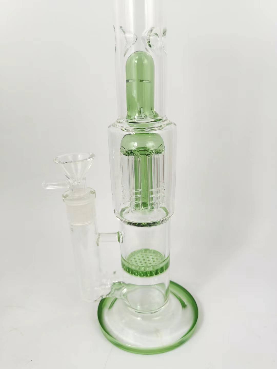 Glass hookah pipe, glass   water for bowl 14mm,h:26cm