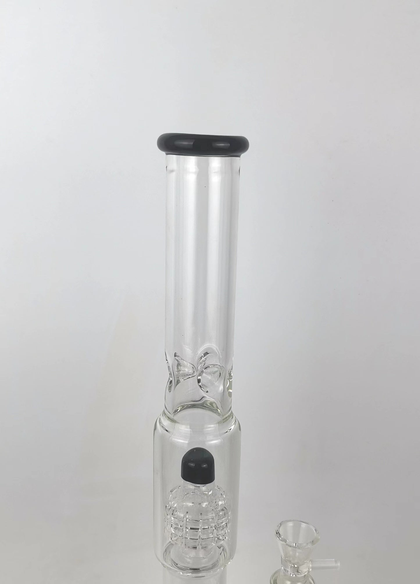 glass  bong ,glass water bowl for 18mm.h:40cm black